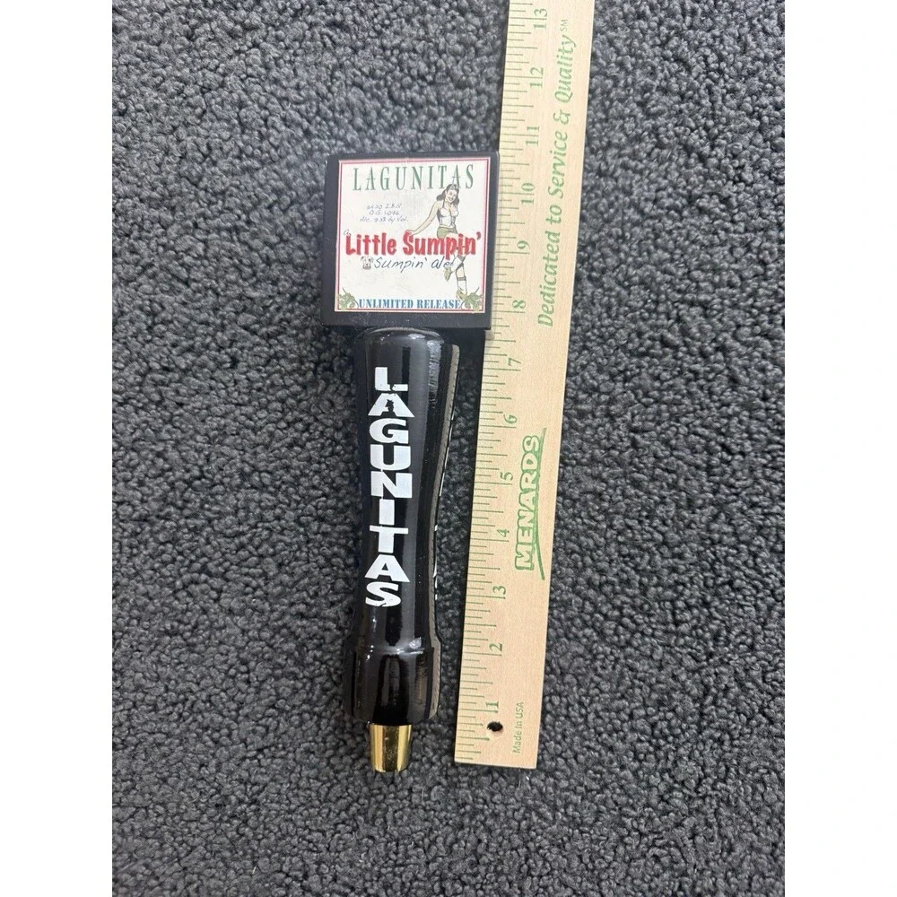 Lagunitas Little Sumpin' Sumpin' Ale Beer Tap Handle Knob Black Breweriana